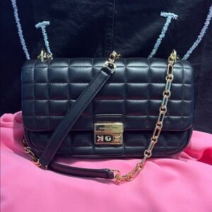 Michael Kors Black Quilted Crossbody Bag